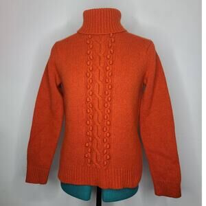 Mercer & Madison orange wool turtleneck sweater - medium